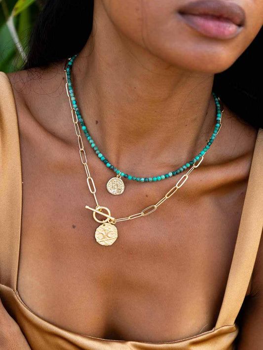 azurite beaded choker