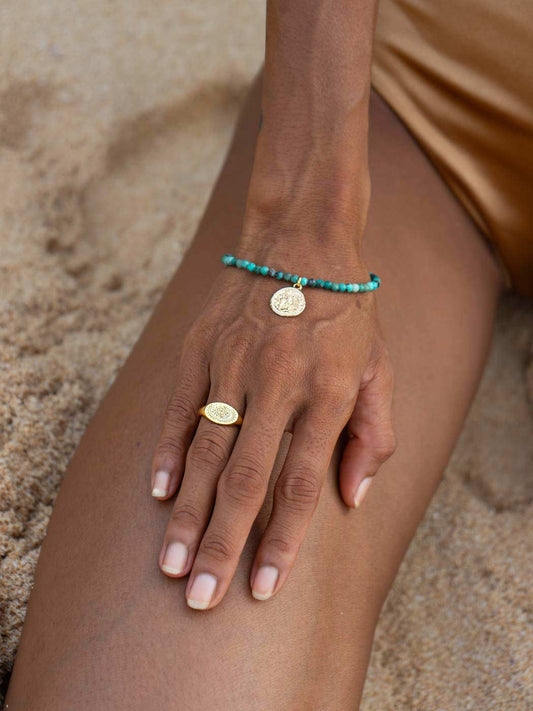azurite beaded bracelet