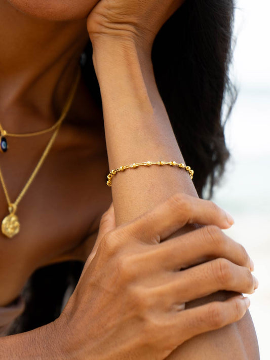 beaded unique chain bracelet