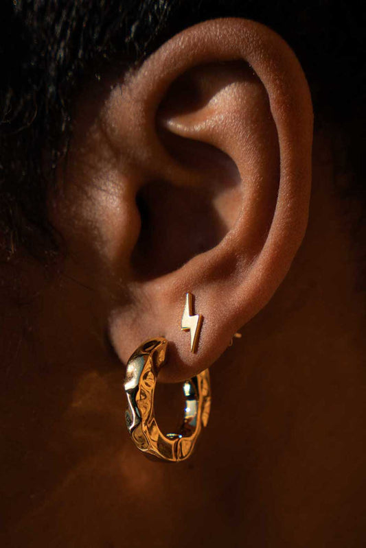 lightning studs close up