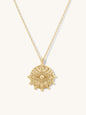 SEEING EVIL EYE NECKLACE IN GOLD HAMMERED TEXTURE
