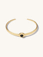 black agate vintage cuff gold 