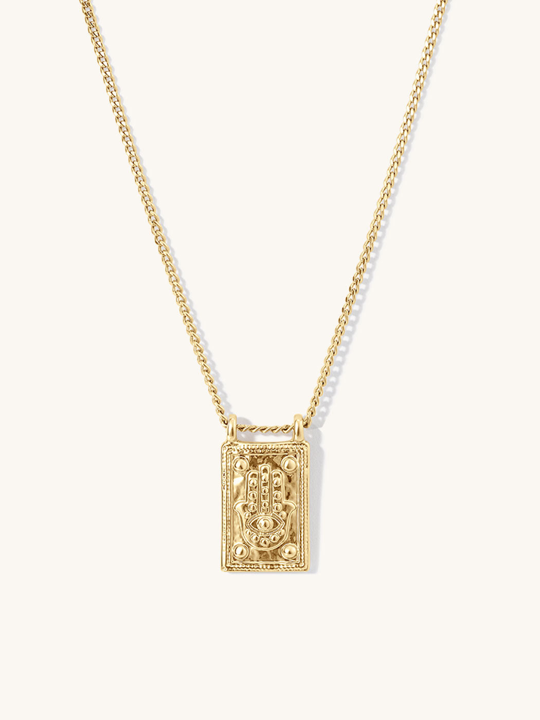 HAMSA HAND PROTECTION NECKLACE IN GOLD
